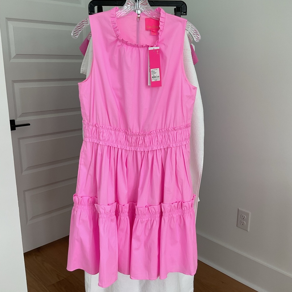 NWT Lilly Pulitzer Elina Stretch Dress, Pink, Size 8